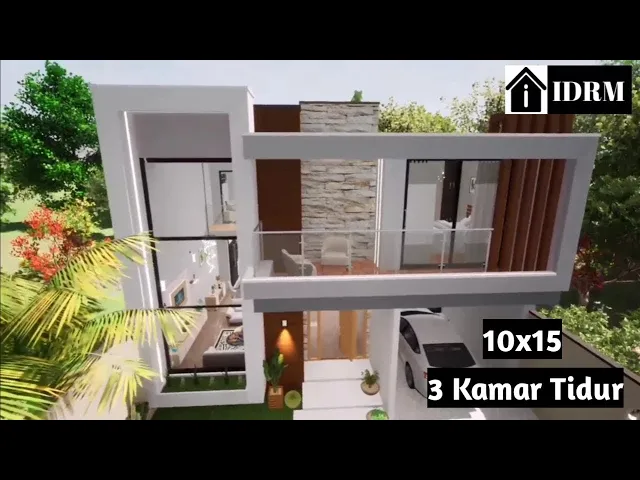 'Video thumbnail for Desain Denah Rumah 10x15 2 Lantai yang Indah'