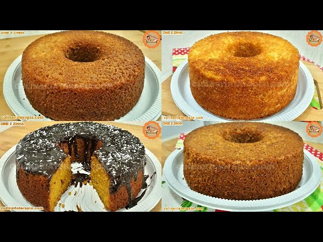 'Video thumbnail for 4 BOLOS SEM TRIGO SEM LEITE - RECEITA FÁCIL'