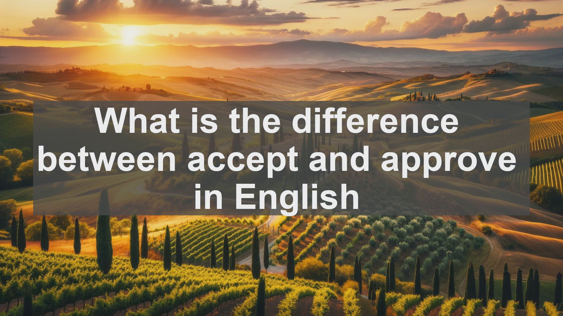 'Video thumbnail for What is the difference between accept and approve in English?'