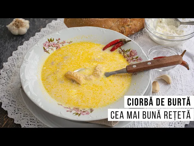 'Video thumbnail for 👍 Cea mai bună, cea mai cremoasă! 👉 Rețeta de CIORBĂ de BURTĂ mai grozavă decât la restaurant!'