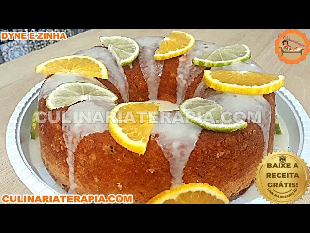 'Video thumbnail for Aprenda como fazer O Clássico Bolo de Laranja e Limão com Cobertura de Açúcar'