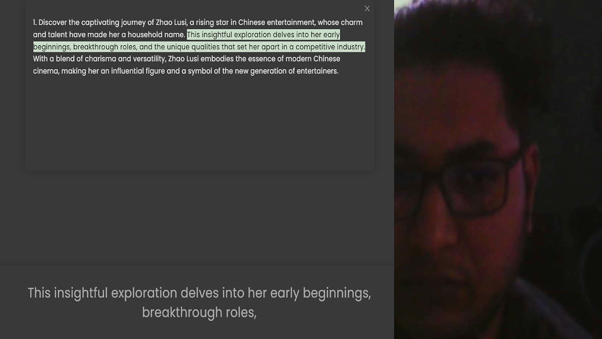 Video thumbnail for 1. Discover the captivating journey of Zhao Lusi, a rising star in Chinese entertainment, whose charm and talent have made her a household name. This insightful exploration delves into her early beginnings, breakthrough roles, and the uni