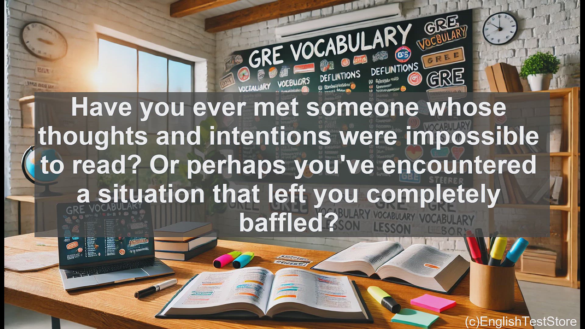'Video thumbnail for GRE Vocabulary Lesson: Unveiling the Mysteries of Inscrutable'