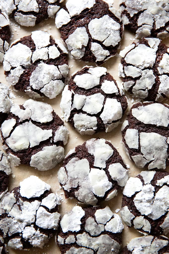 Video thumbnail for Double Chocolate Crinkle Cookies Recipe