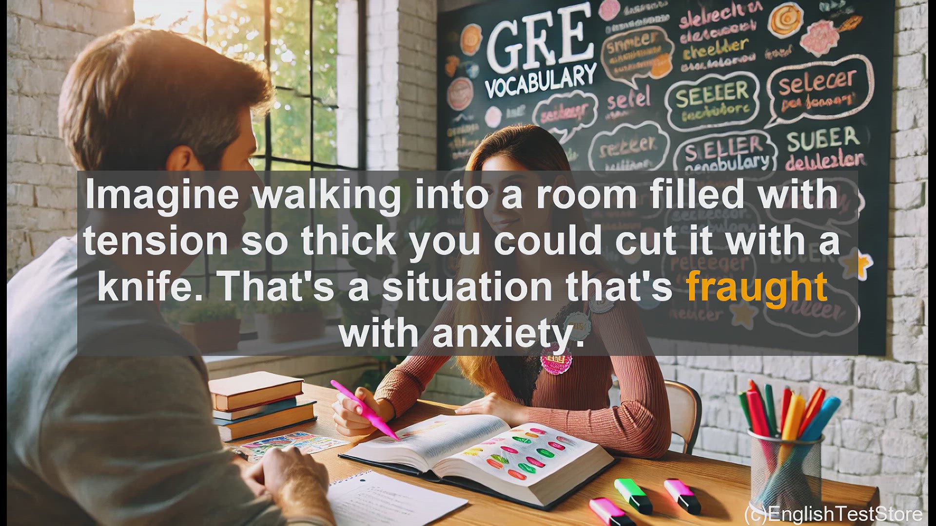 'Video thumbnail for GRE Vocabulary Lesson: Exploring the Powerful Word 'Fraught''