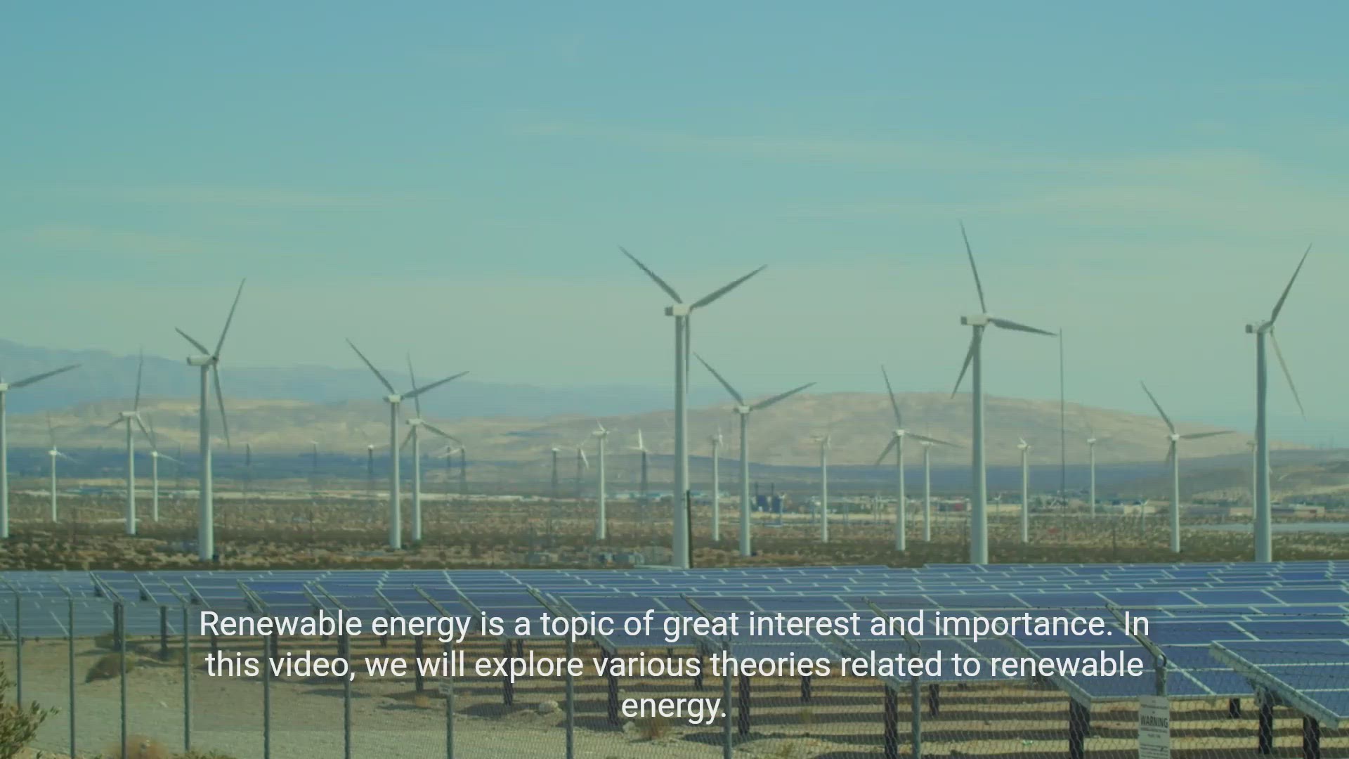 'Video thumbnail for Exploring Theories About Renewable Energy'