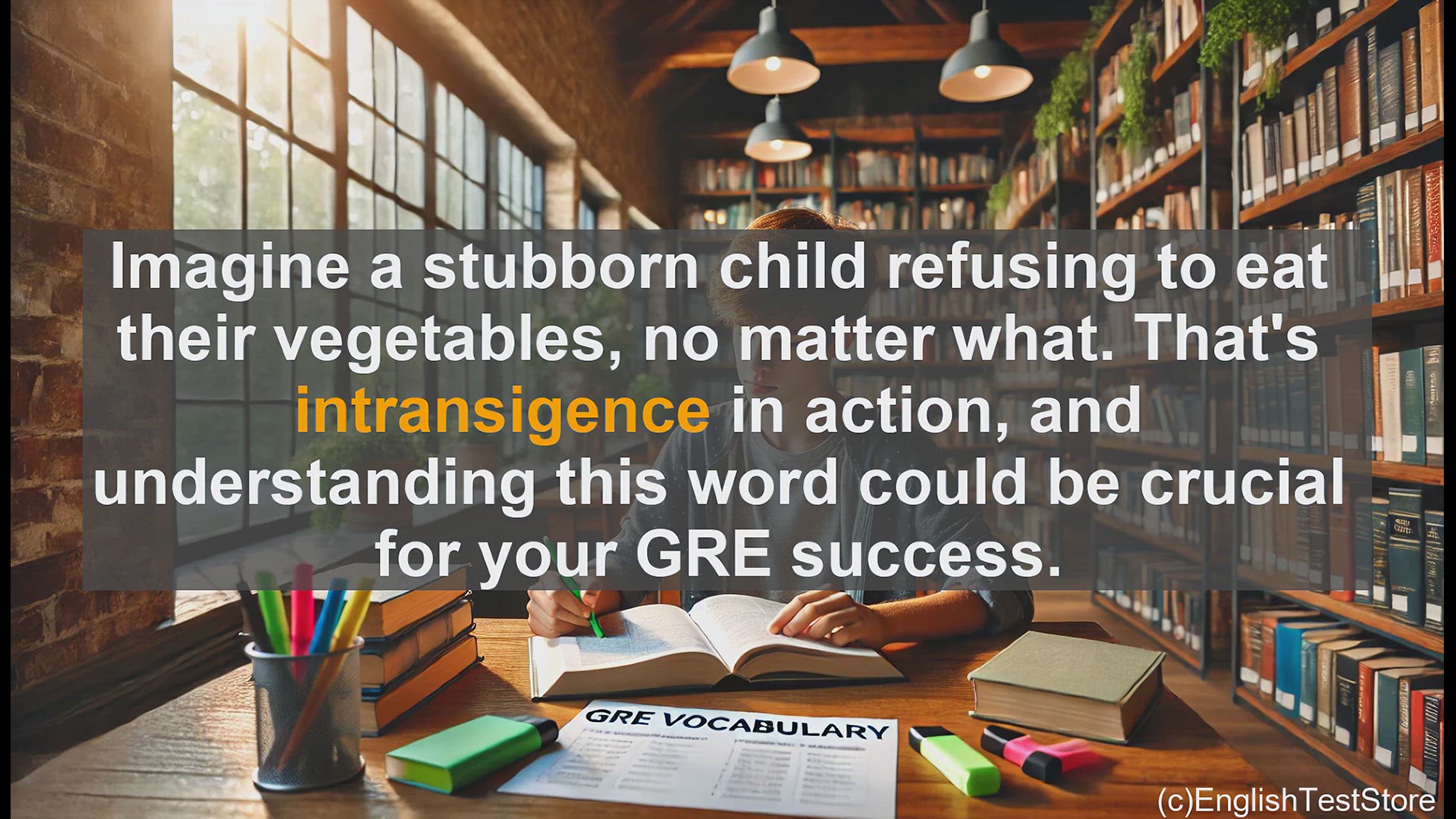 'Video thumbnail for GRE Vocabulary Lesson: GRE Vocabulary - Understanding 'Intransigence''