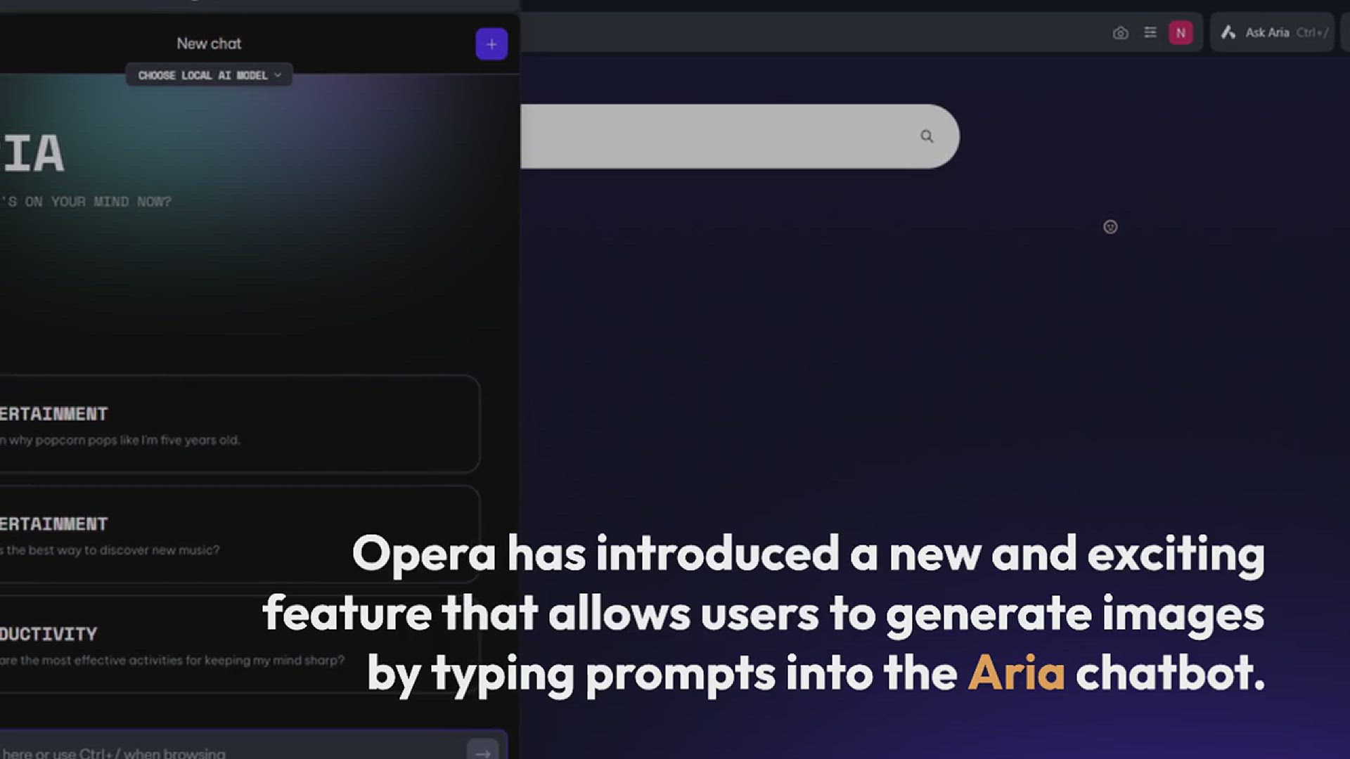 'Video thumbnail for How to Generate AI Images Using Opera Aria Powered by Imagen 2'