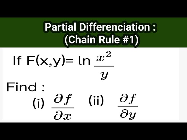 Video thumbnail for Partial Differentiation using chain Rule.(PART 1)#differentiation #educationfoundationtutorials