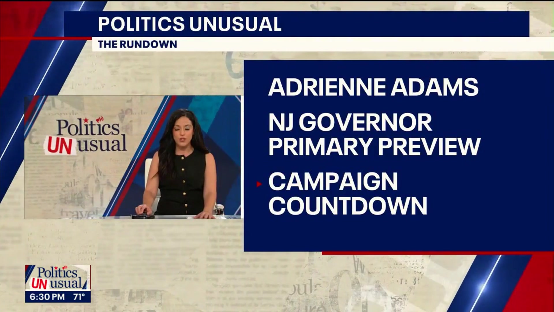 'Video thumbnail for NYC mayoral candidate Adrienne Adams on affordability; NJ election day preview | Politics Unusual'