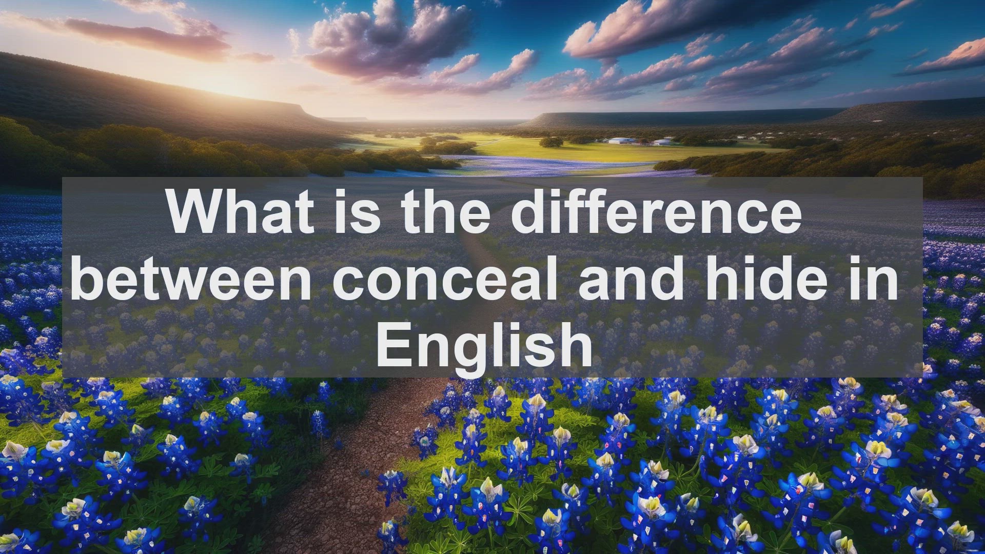 'Video thumbnail for What is the difference between conceal and hide in English?'