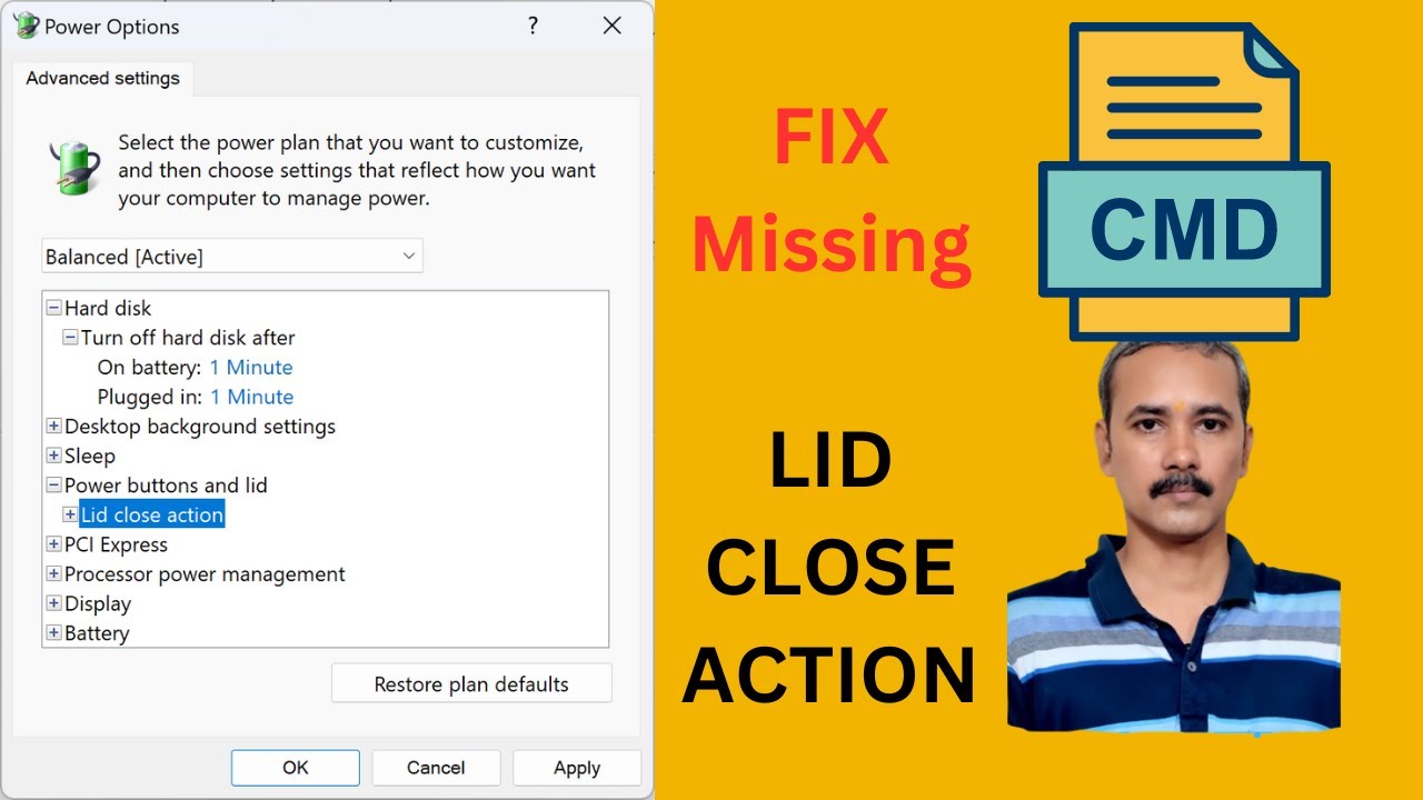 'Video thumbnail for Fix :“Lid close action” Missing on Power Options in Windows 11 | GearUpWindows Tutorial'