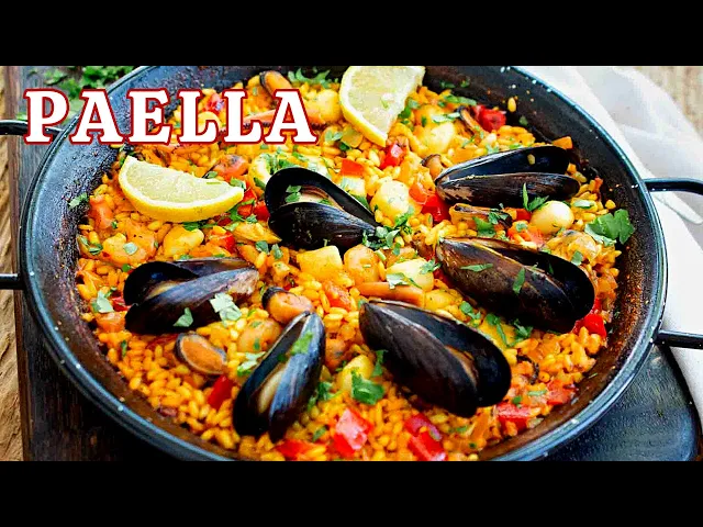 'Video thumbnail for 🥘 PAELLA cu fructe de mare - rețeta originală spaniolă cu orez și șofran'