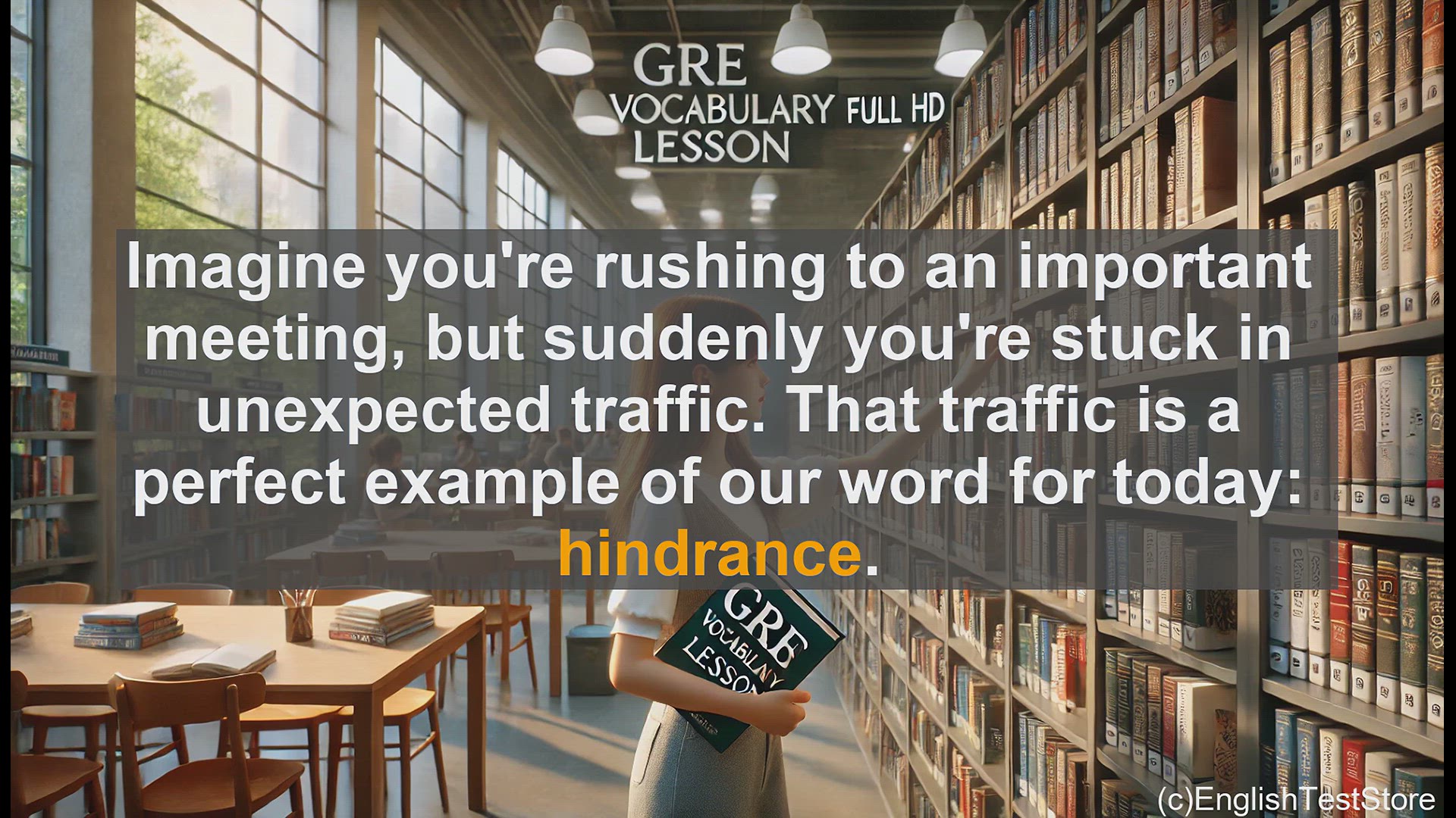'Video thumbnail for GRE Vocabulary Lesson: Overcoming Obstacles - Understanding the Concept of Hindrance'