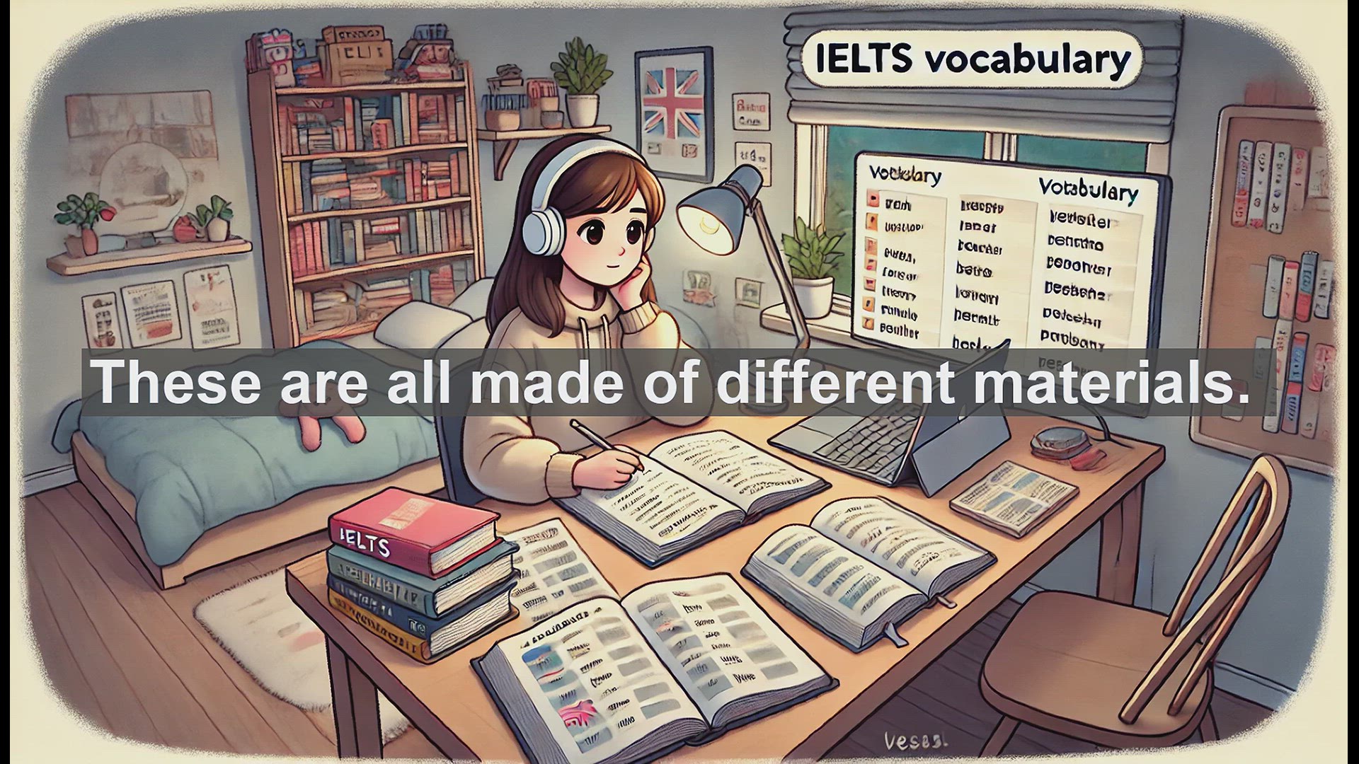 'Video thumbnail for 2500 Must Know IELTS 5.5 Vocabulary - Understanding 'Material': A Key Word in English'