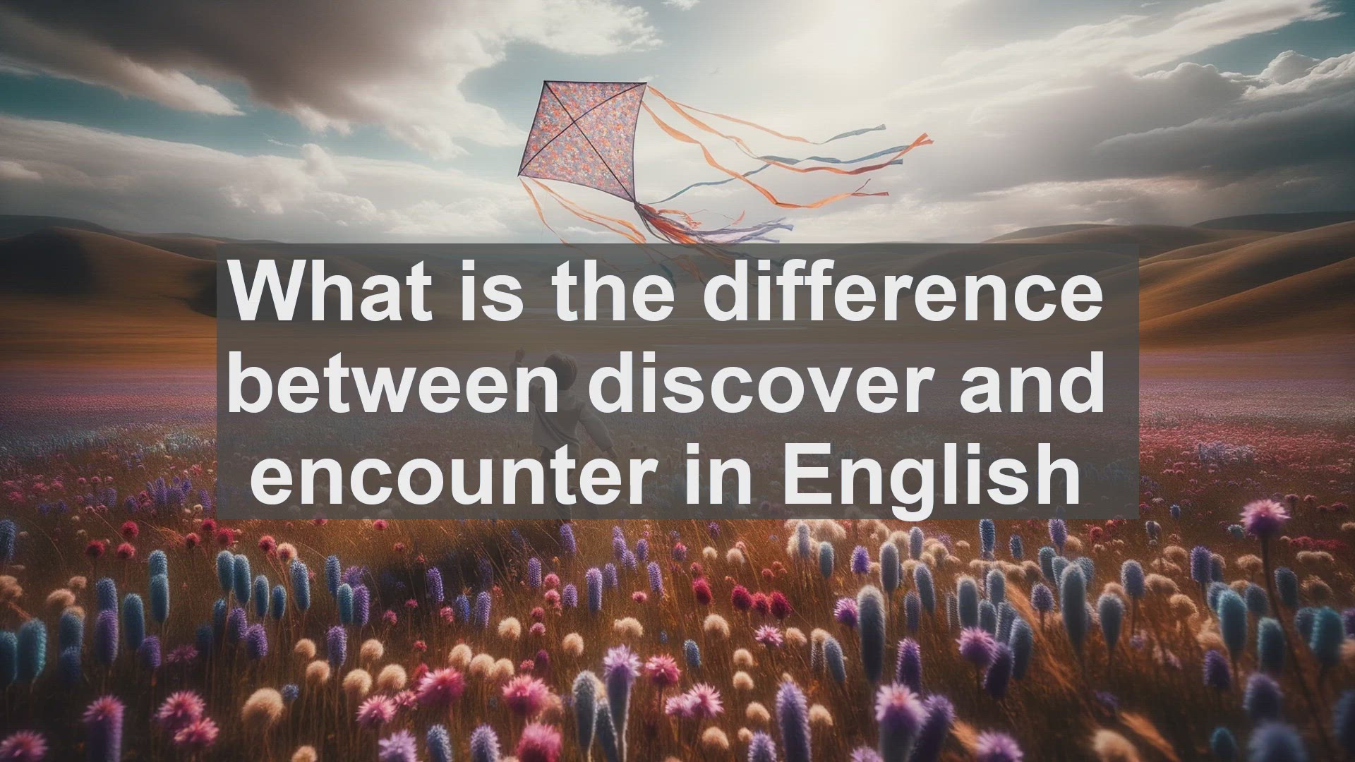 'Video thumbnail for What is the difference between discover and encounter in English?'