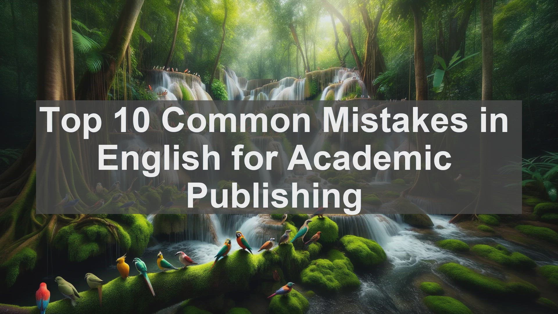 'Video thumbnail for Top 10 Common Mistakes in English for Academic Publishing'