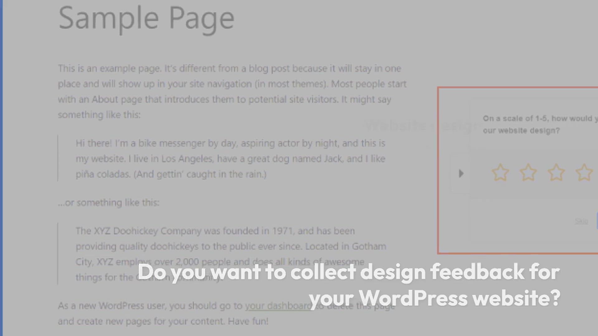 'Video thumbnail for How to Get Website Design Feedback in WordPress (Step by Step)'