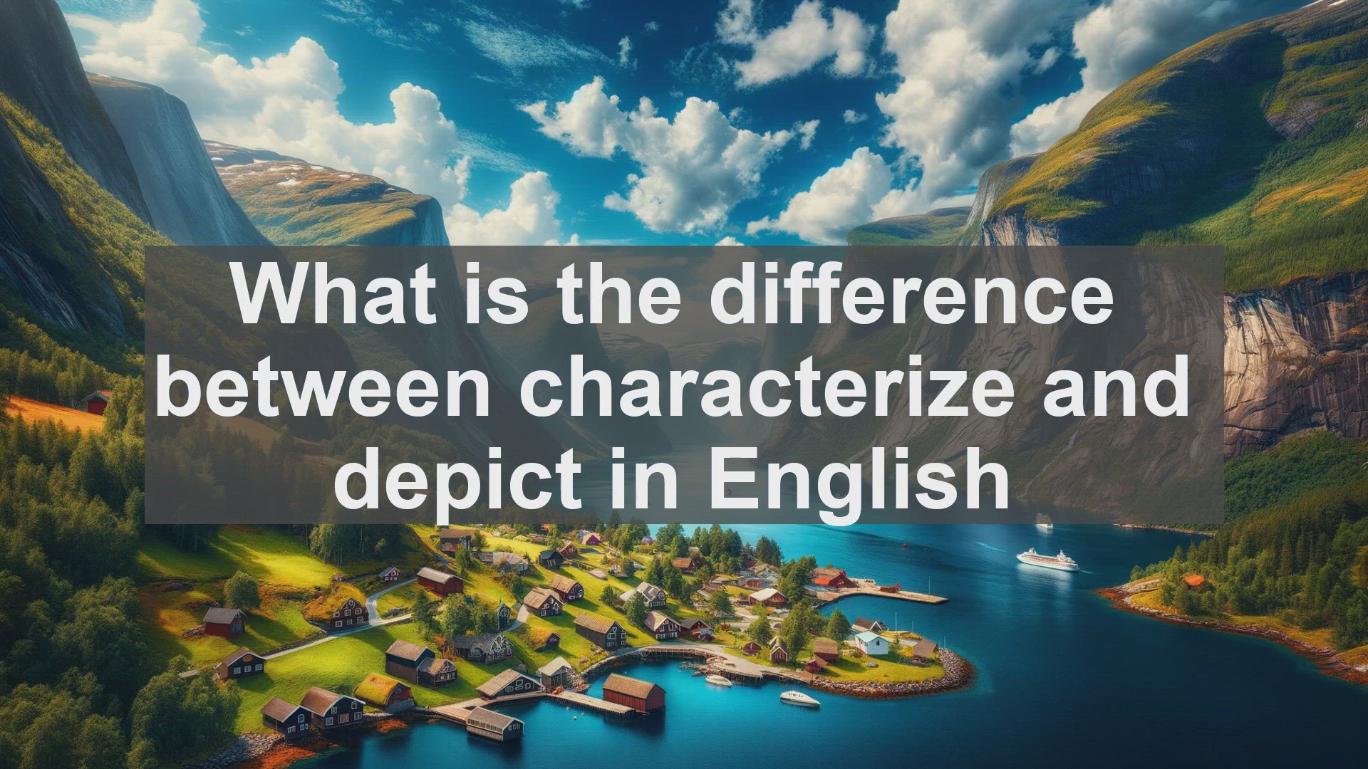 'Video thumbnail for What is the difference between characterize and depict in English?'