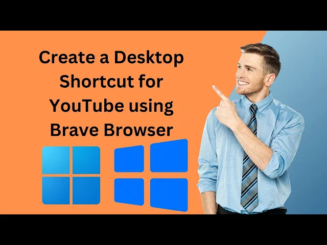 'Video thumbnail for How to Create a Desktop Shortcut for YouTube using Brave Browser on Windows 11 or 10 | GearUpWindows'