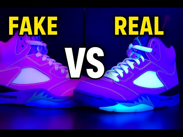 Video thumbnail for How to Identify the Fake Air Jordan 5 Grapes ( Black Light Test)