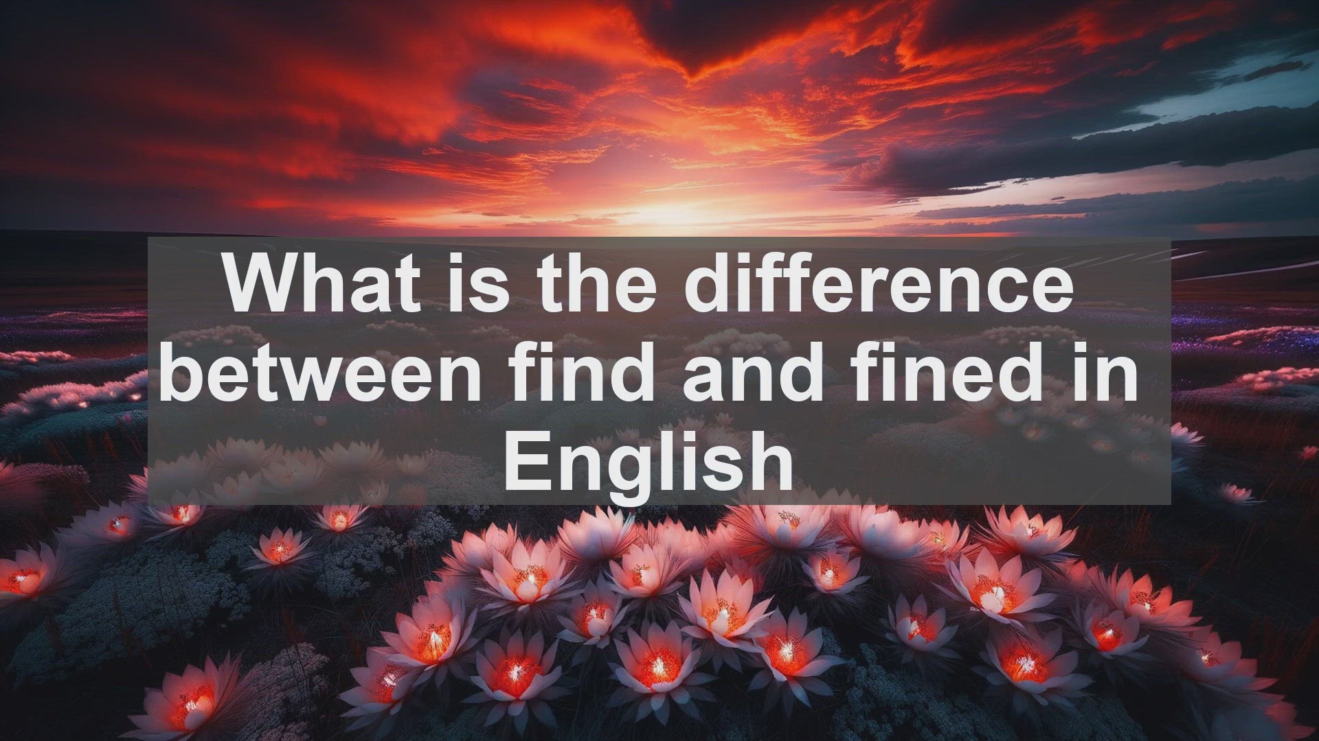 'Video thumbnail for What is the difference between find and fined in English?'