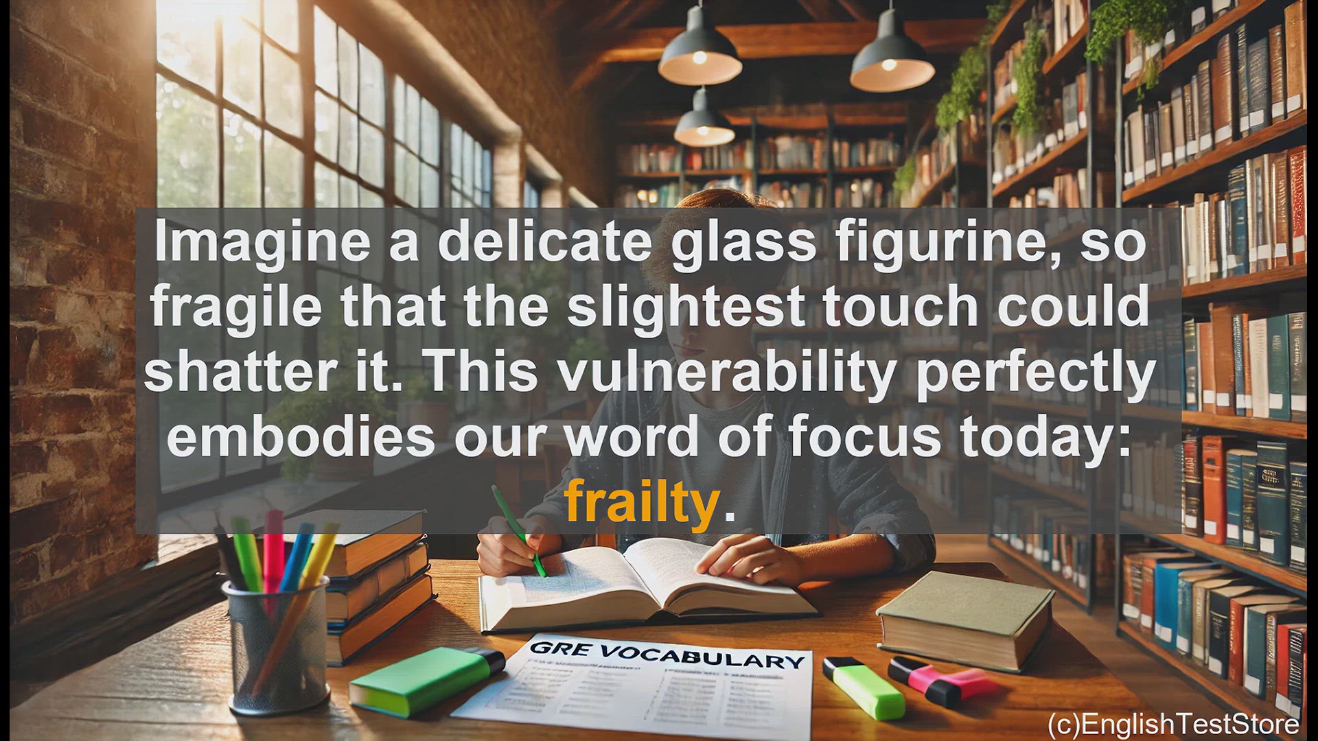 'Video thumbnail for GRE Vocabulary Lesson: Exploring the Concept of Frailty'