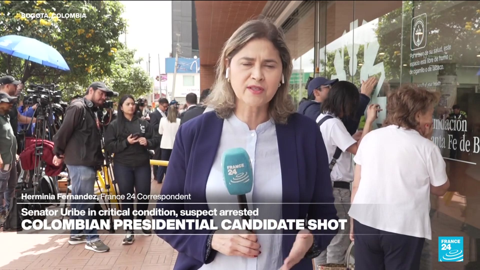 'Video thumbnail for Colombian senator in critical condition after being shot, suspect arrested'