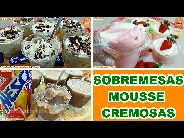 'Video thumbnail for Sobremesa de Bis e Leite Ninho, Sobremesa Mousse de Tang com 2 Ingredientes, Mousse de Nescau'