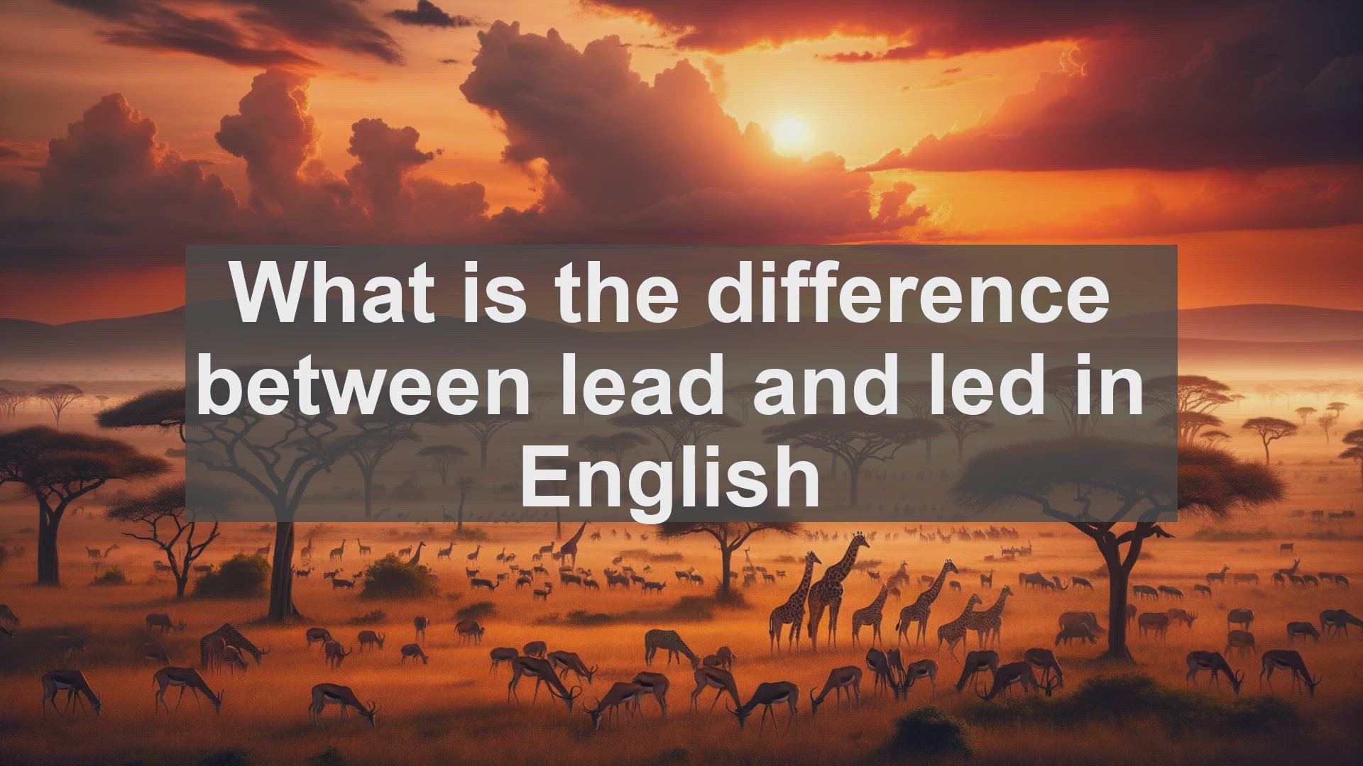 'Video thumbnail for What is the difference between lead and led in English?'