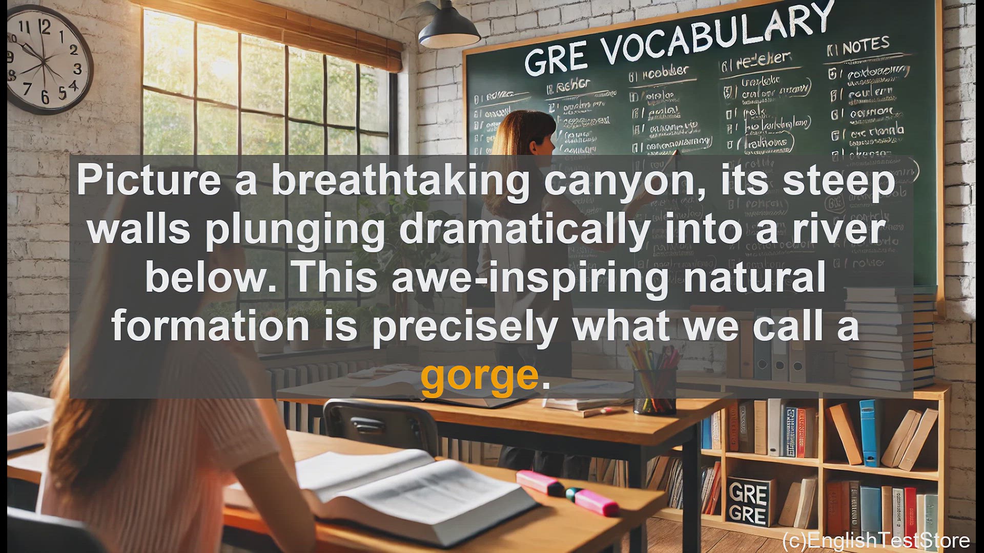 'Video thumbnail for GRE Vocabulary Lesson: Exploring the Powerful Word 'Gorge''