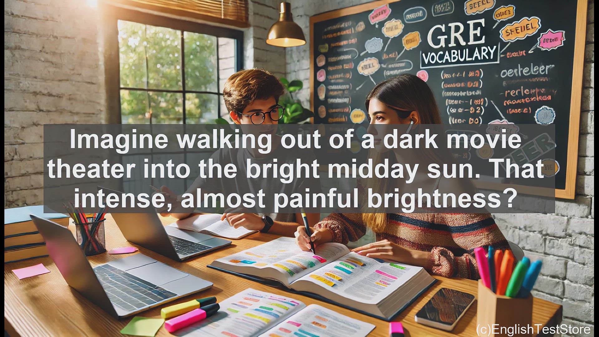 'Video thumbnail for GRE Vocabulary Lesson: Exploring the Versatile Word 'Glaring''