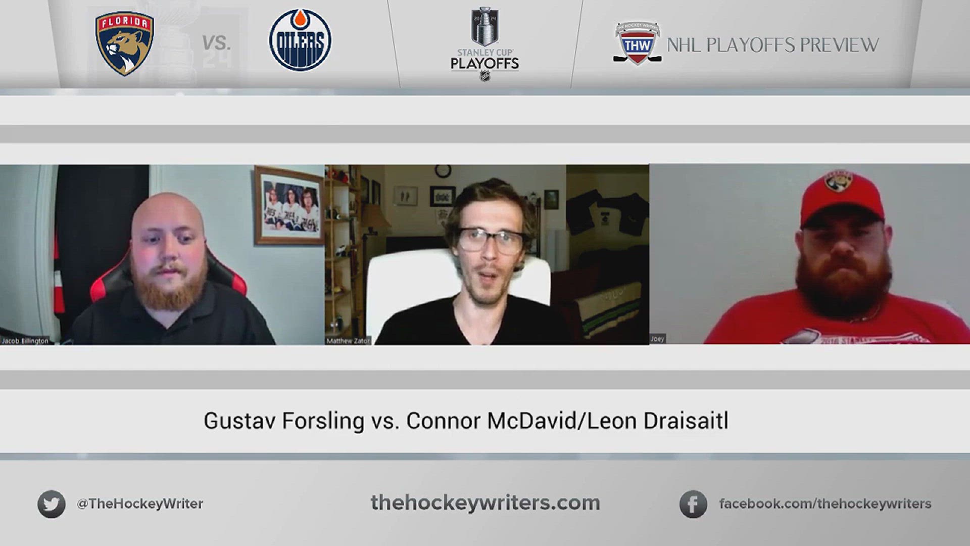 'Video thumbnail for 2024 Stanley Cup Final Matchups - Gustav Forsling vs. Connor McDavid & Leon Draisaitl'