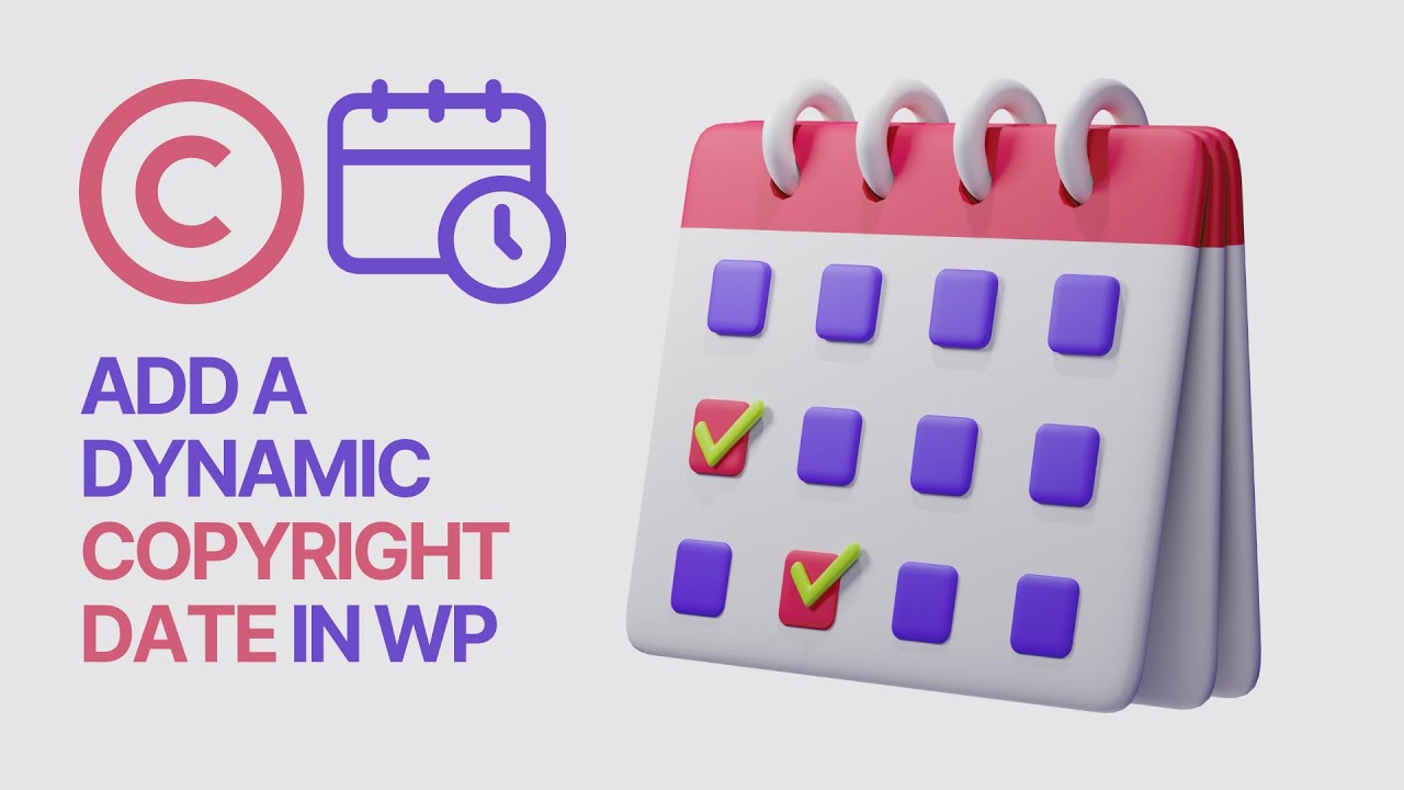 'Video thumbnail for How to Add a Dynamic Copyright Date in WordPress Footer For Free Without Coding_'