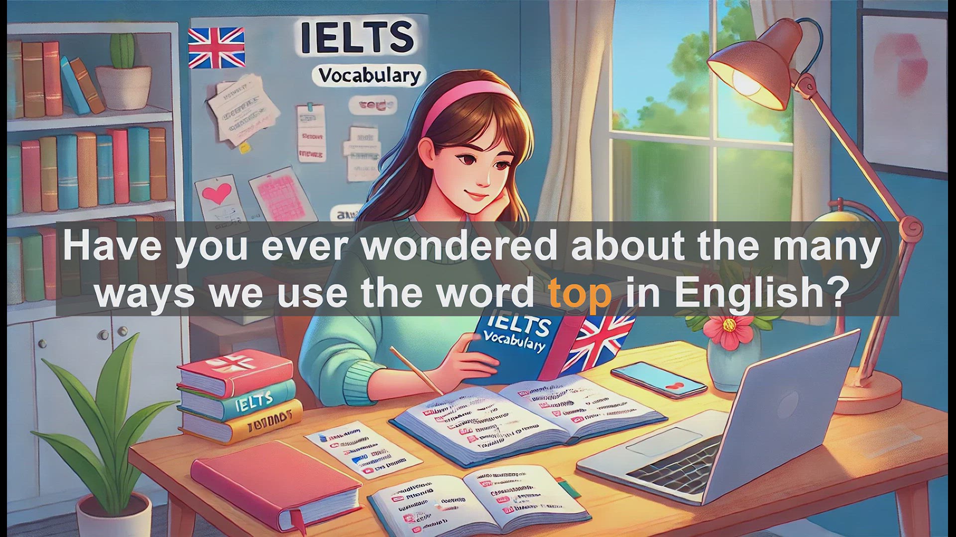'Video thumbnail for 2500 Must Know IELTS 5.5 Vocabulary - Understanding the Word 'Top' for IELTS: Meanings and Uses'
