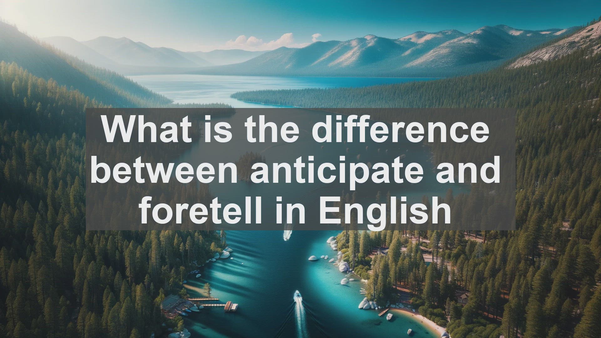 'Video thumbnail for What is the difference between anticipate and foretell in English?'