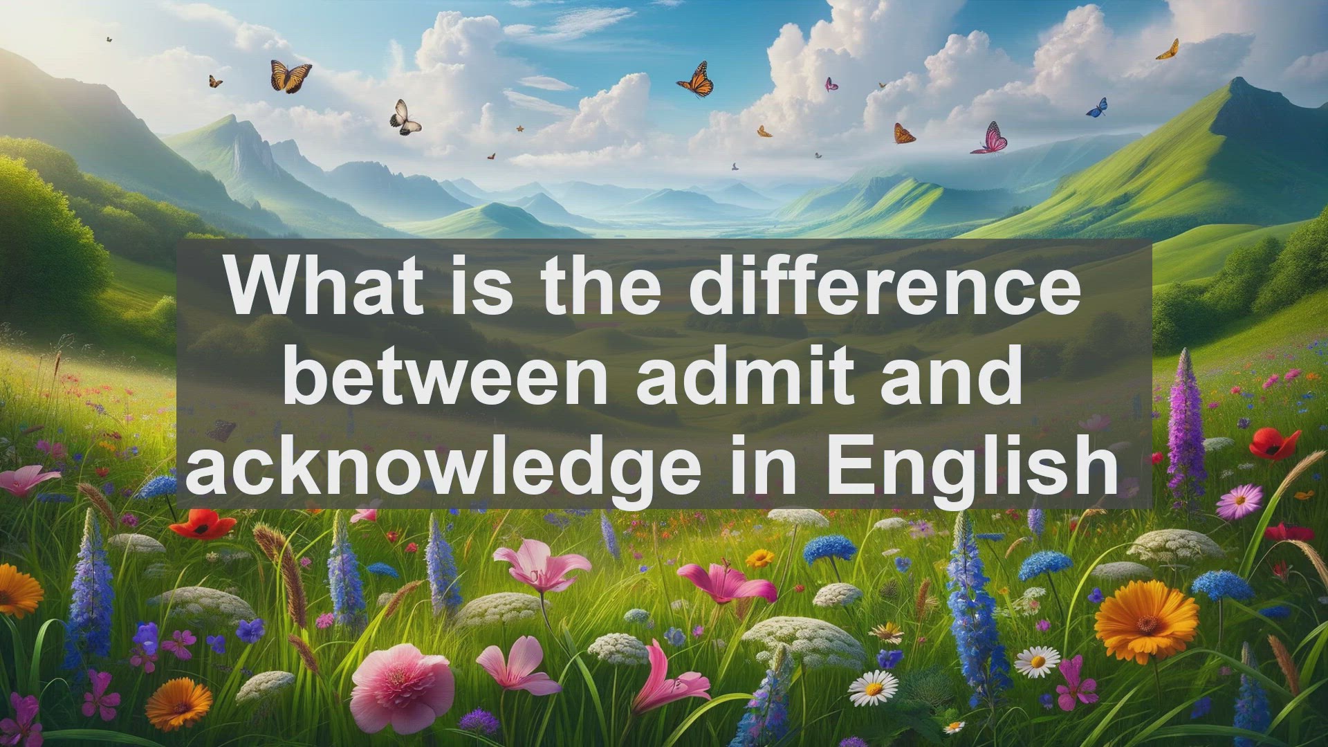 'Video thumbnail for What is the difference between admit and acknowledge in English?'