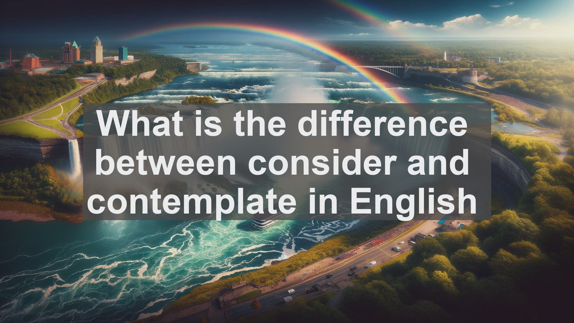'Video thumbnail for What is the difference between consider and contemplate in English?'