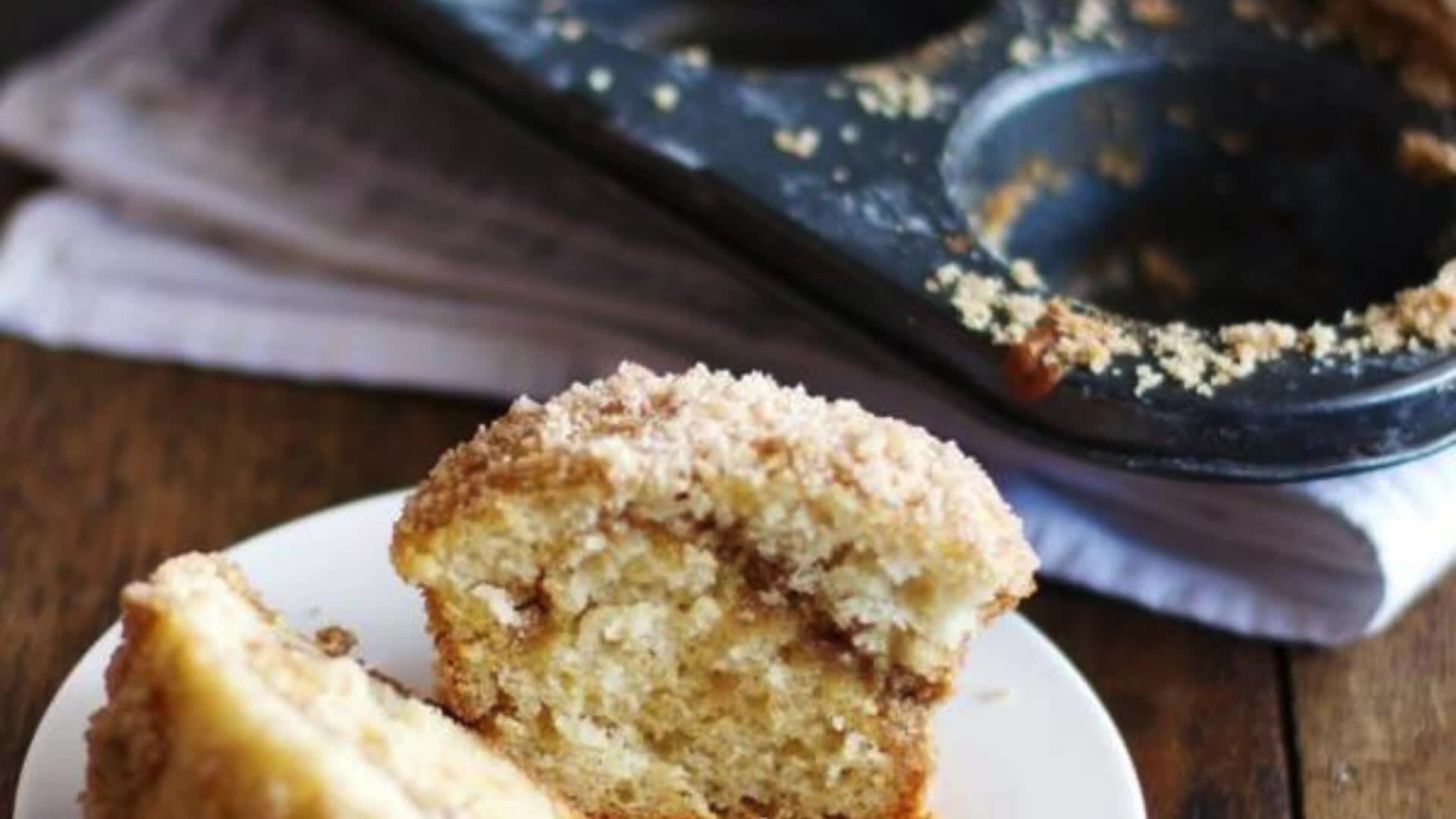 'Video thumbnail for Coffee Cake Muffins recipe'