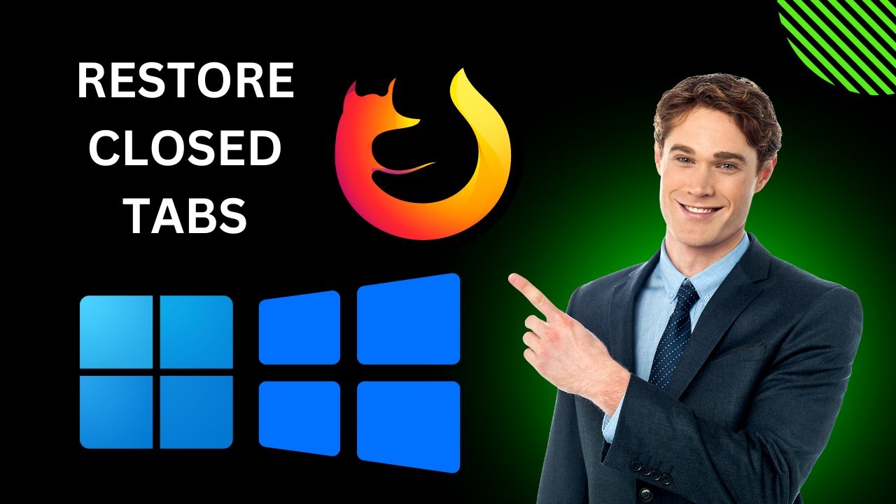 'Video thumbnail for How to Restore or Reopen Recently Closed Tabs in Mozilla Firefox on Windows 11 or 10 | GearUpWindows'