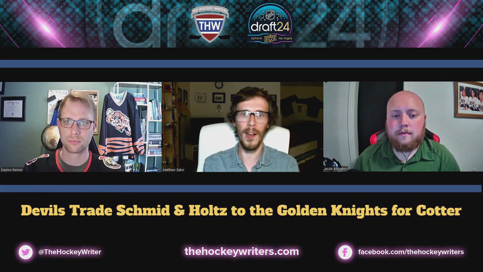 'Video thumbnail for NHL Trade Reaction - Devils Move Akira Schmid & Alexander Holtz to the Golden Knights for Paul Cotter'