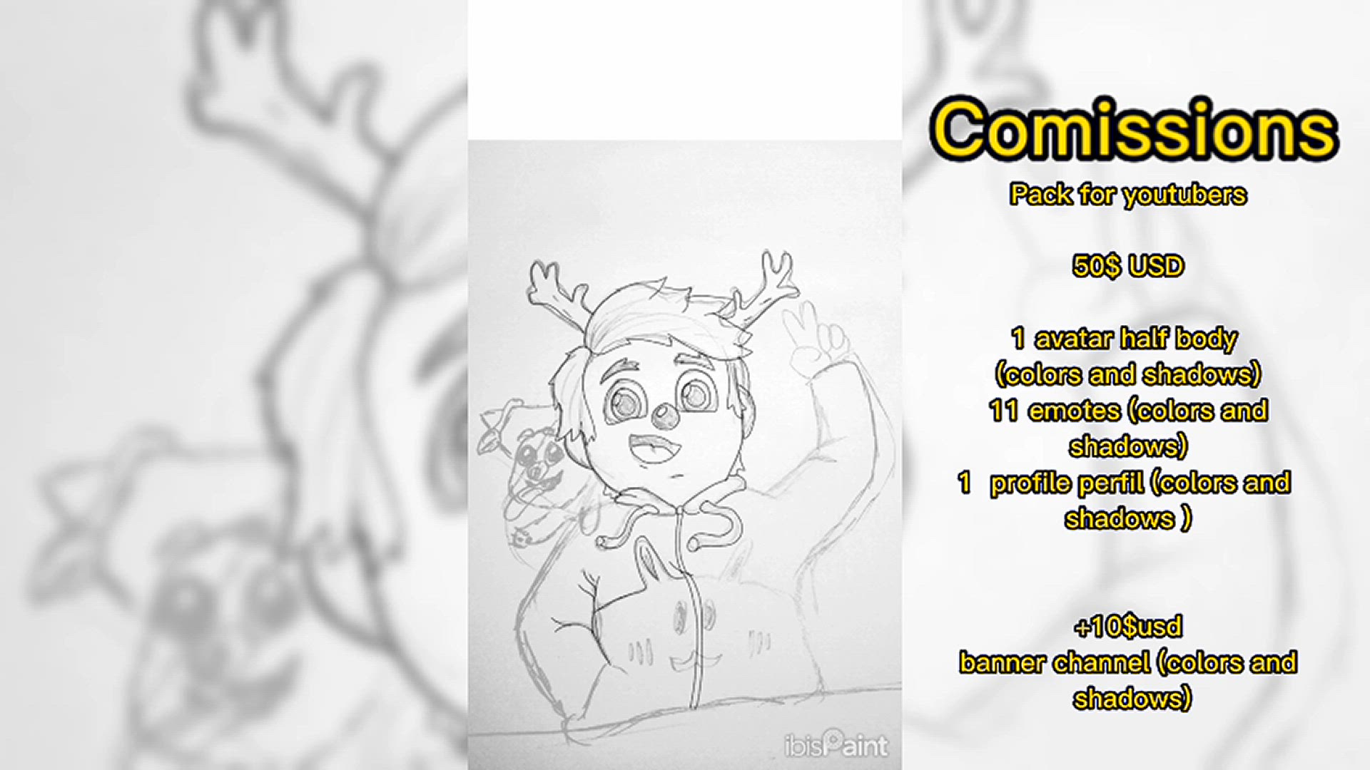 'Video thumbnail for Processo de uma Comission|Drawing a Comission'