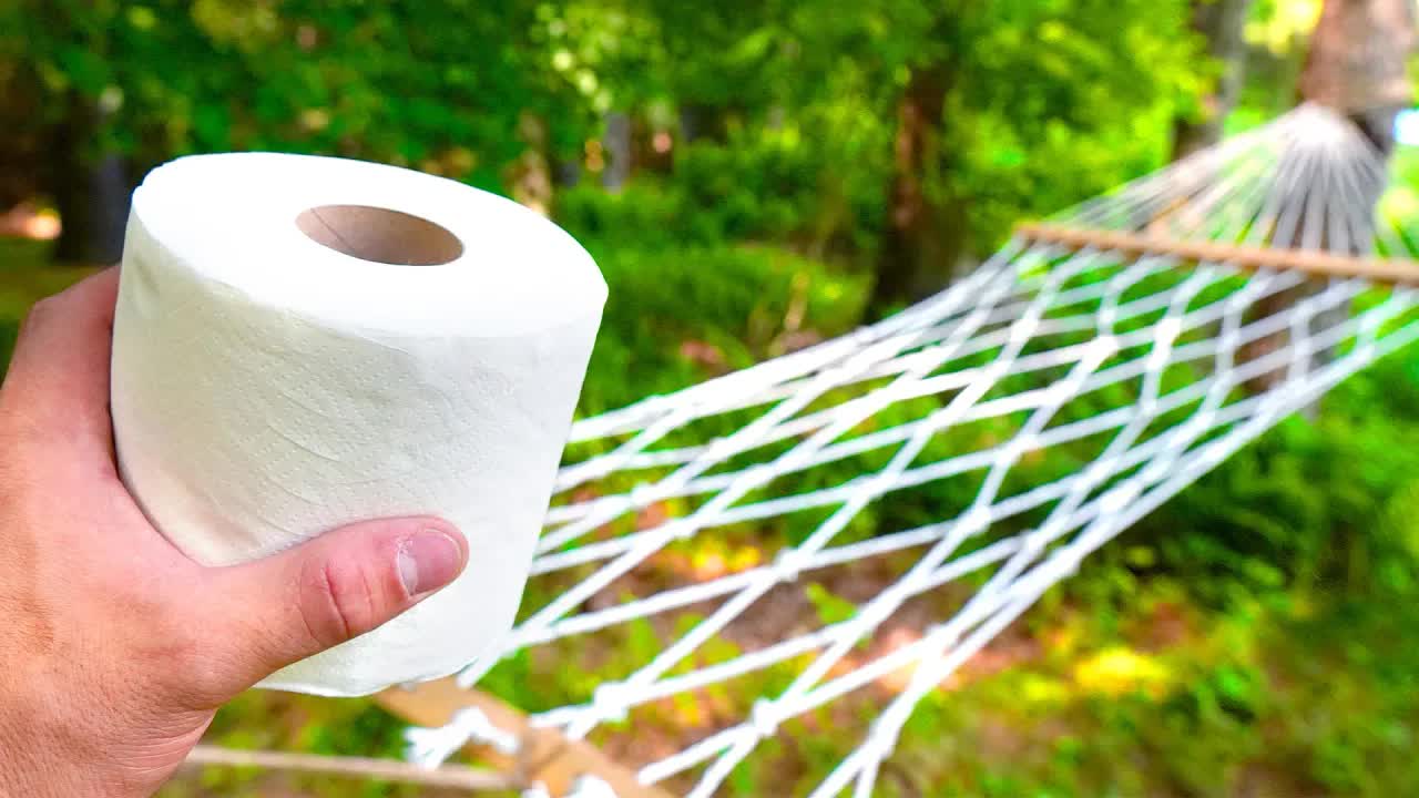 Video thumbnail for jake carlini: toilet paper hammock challenge!