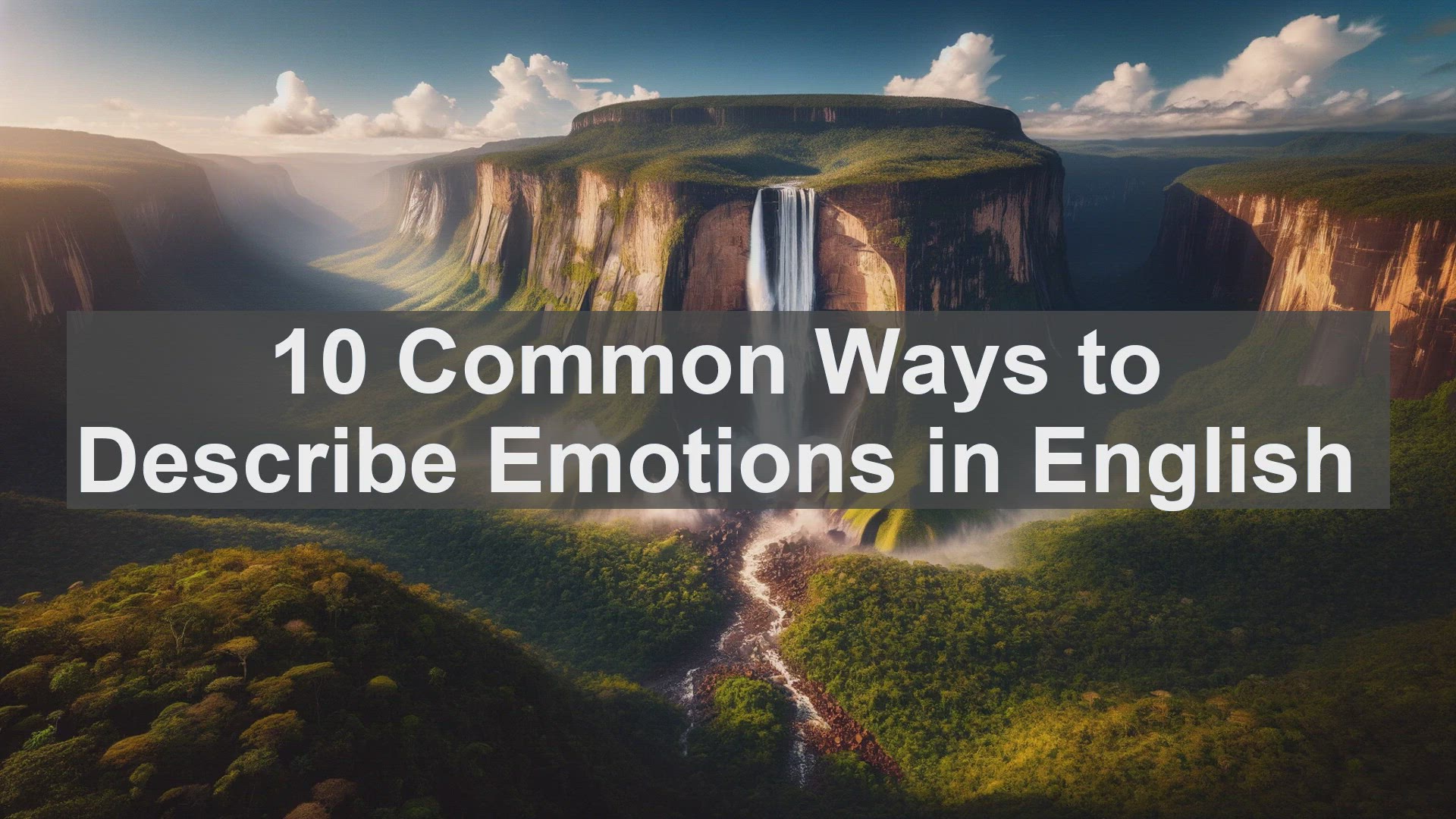 'Video thumbnail for 10 Common Ways to Describe Emotions in English '