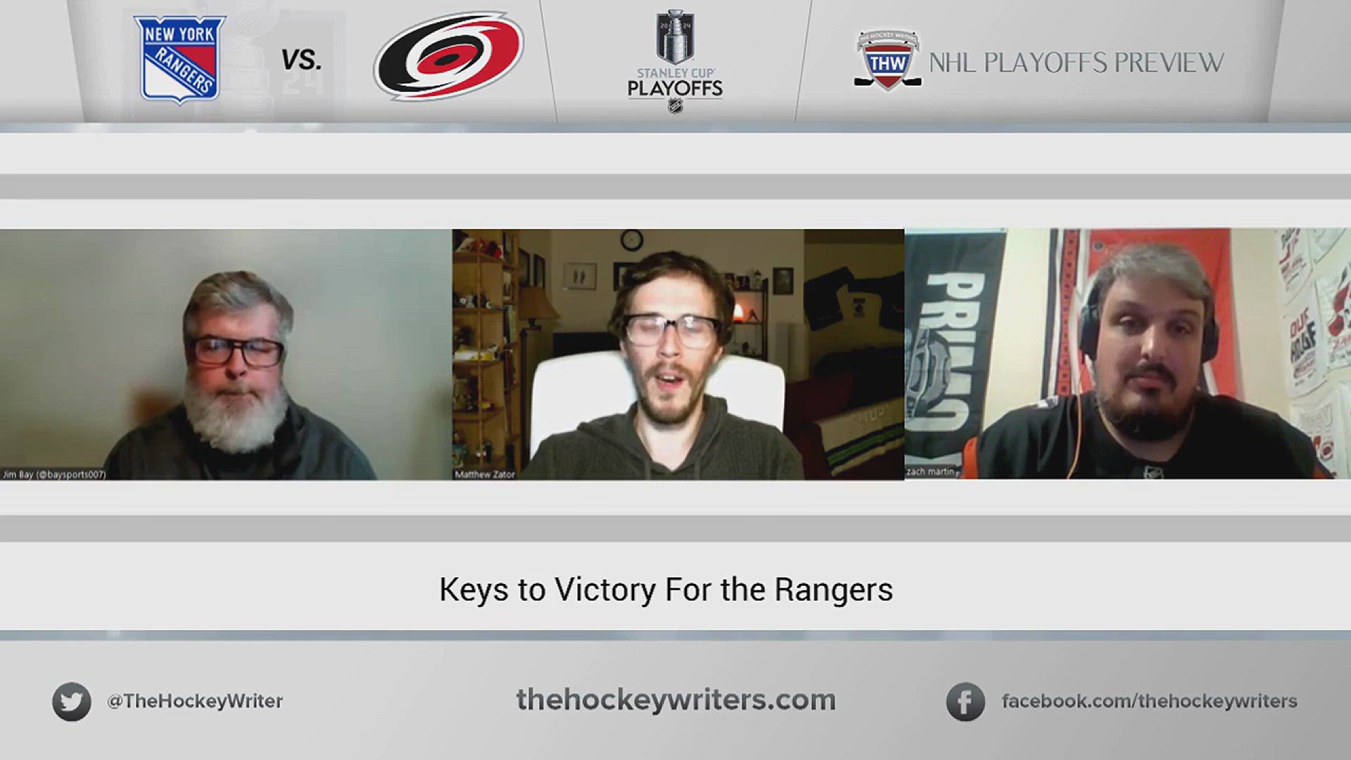 'Video thumbnail for Rangers vs. Hurricanes 2024 NHL Playoff Preview - Keys to Victory for the Rangers'