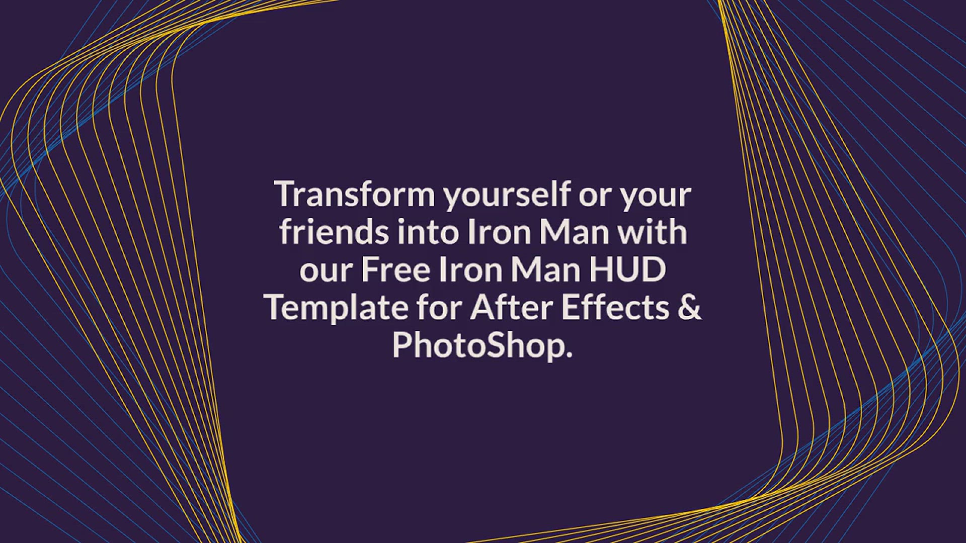 'Video thumbnail for Free Iron Man HUD Template For After Effects & Photoshop'