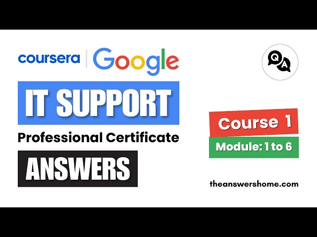 Video thumbnail for Technical Support Fundamentals Coursera Quiz Answers || Google IT Support || Theanswershome