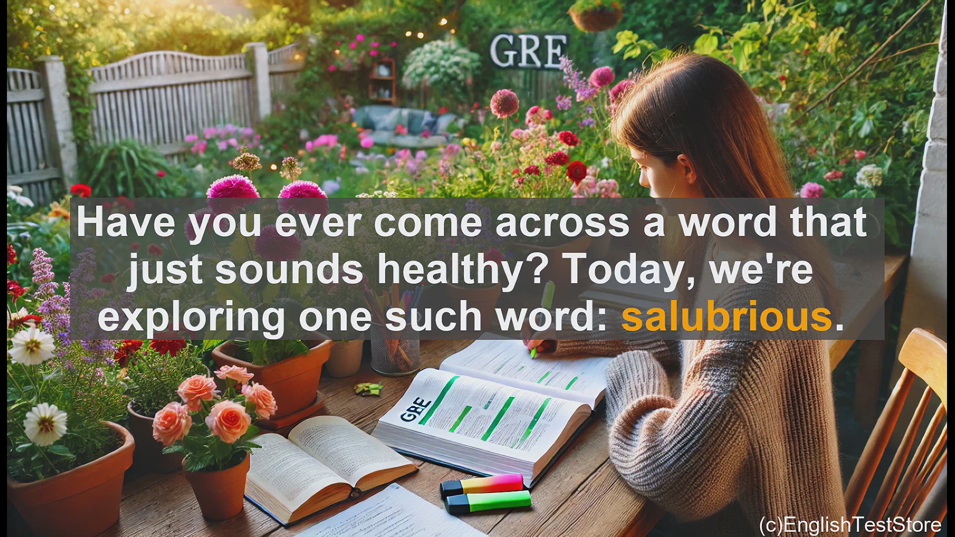 'Video thumbnail for GRE Vocabulary Lesson: Exploring the Healthy-Sounding Word - Salubrious'