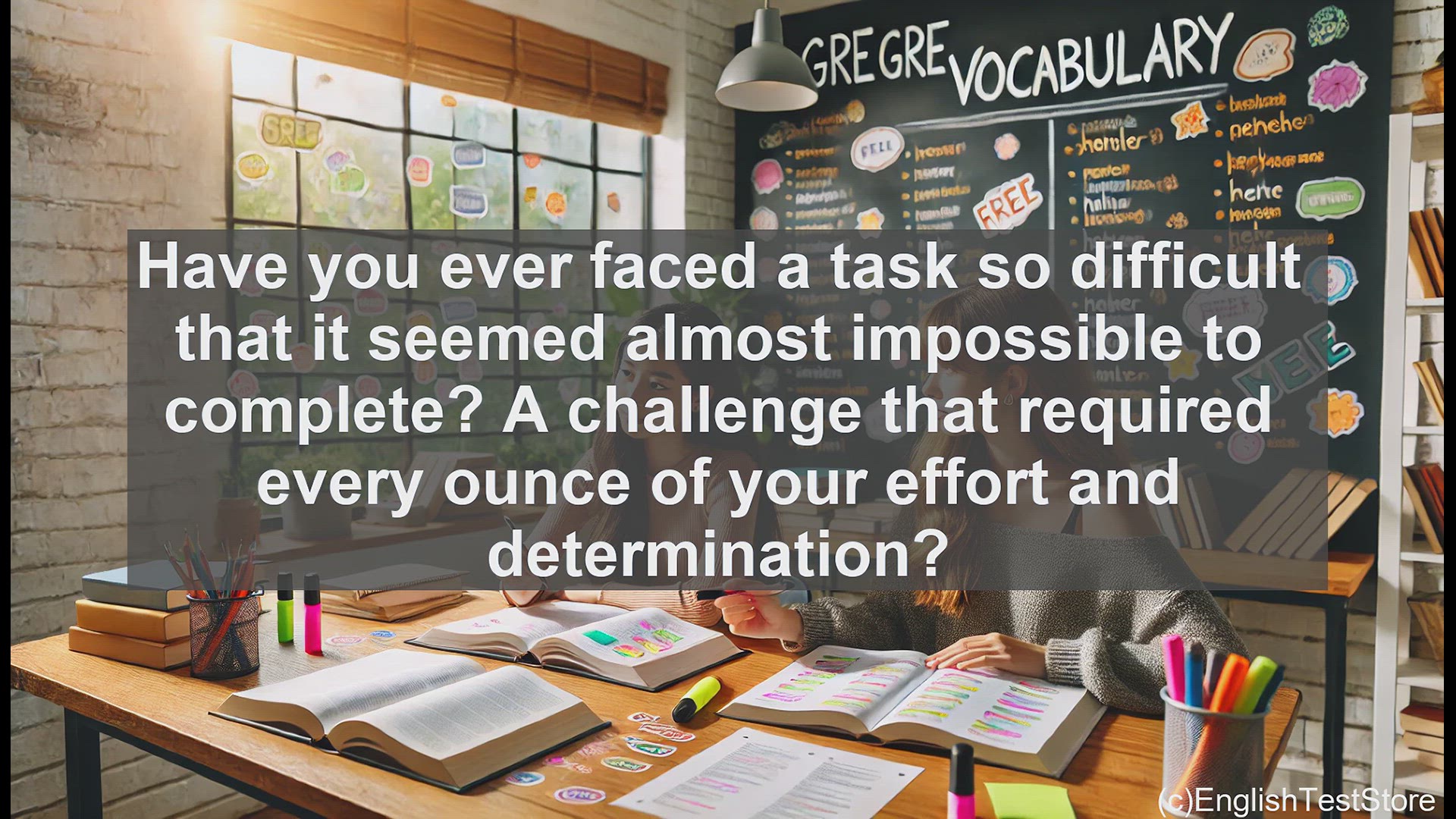 'Video thumbnail for GRE Vocabulary Lesson: Navigating the Arduous Path - Embracing Challenging Endeavors'