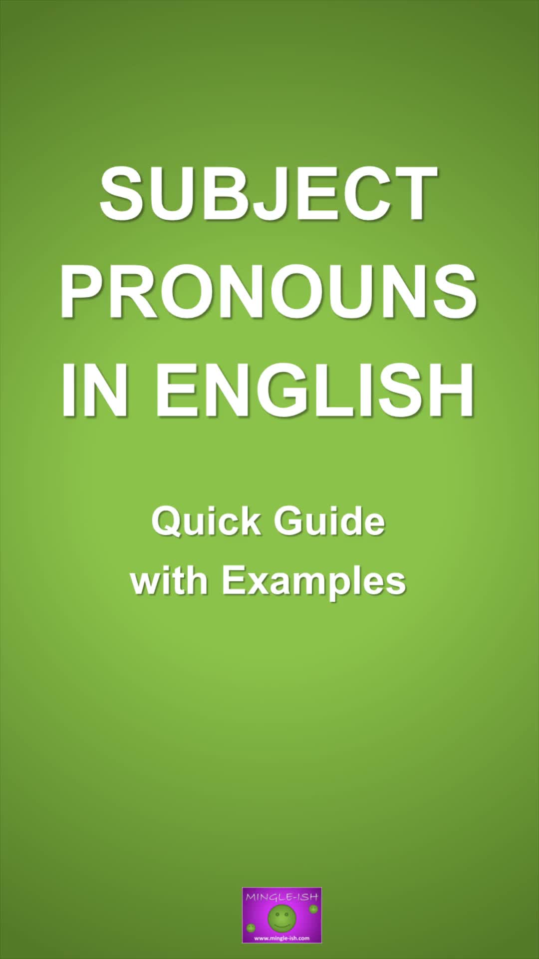 'Video thumbnail for Subject Pronouns in English: Quick Guide with Examples'